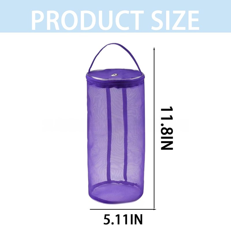 LINYUEARUI 2PCS Yarn Storage Bag,Small Yarn Bag for Mesh Holder，Mesh Knitting Bag Portable Yarn Wool Storage Bag，Knitting Round Ball Organizer,Carry Yarn Ball, Crochet Kits, Sewing Accessory,2color - Image 3